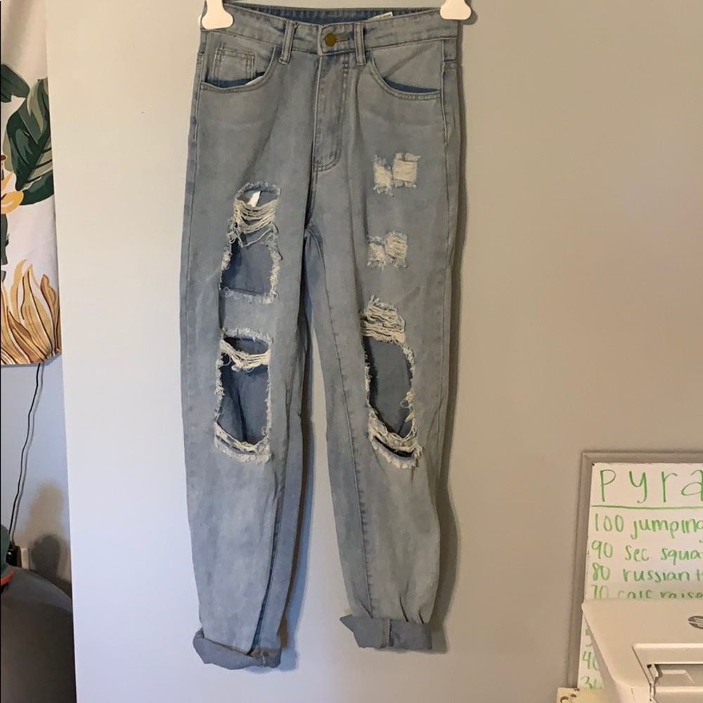High waisted mom jeans